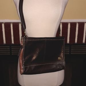 The SAK Bronze Suede and Leather Handbag